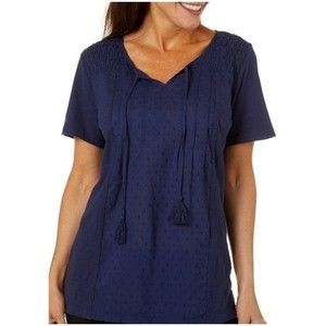 Erika Ophelia‎ Navy Blue Top Front Tie
